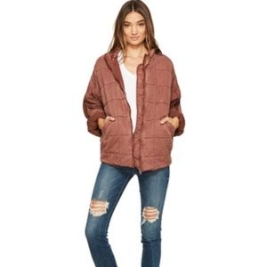 Free People Dolman Quilted Terracotta Jacket S